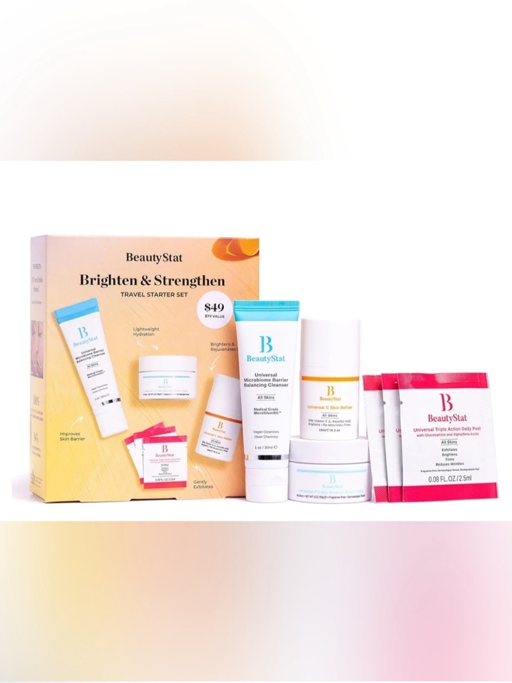 New BeautyStat Brighten & Strengthen Travel Starter Set
